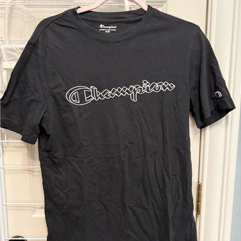 Champion Black Short Sleeve Men's Tee